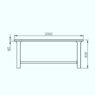 Příklady montovaných stolů: ponk DPS 02A